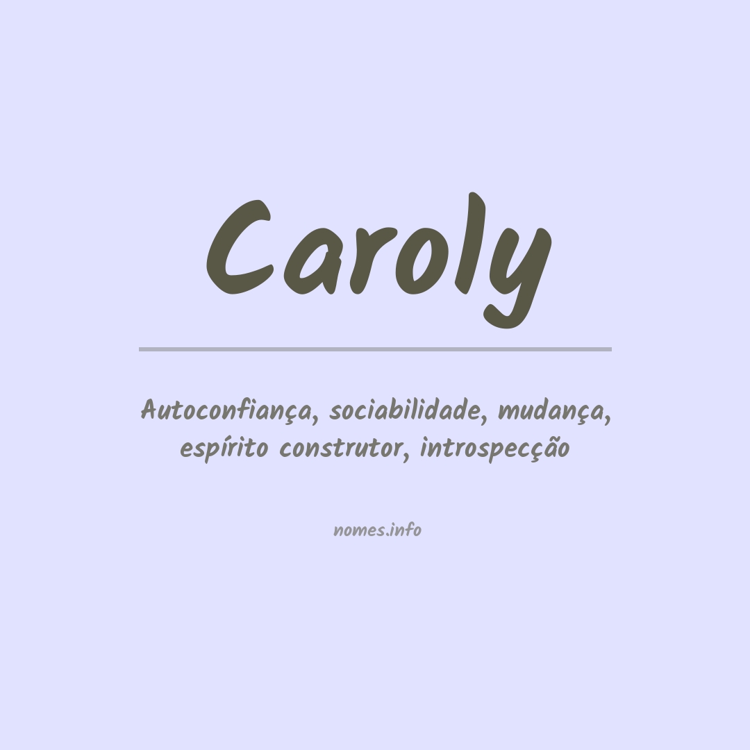 Significado do nome Caroly