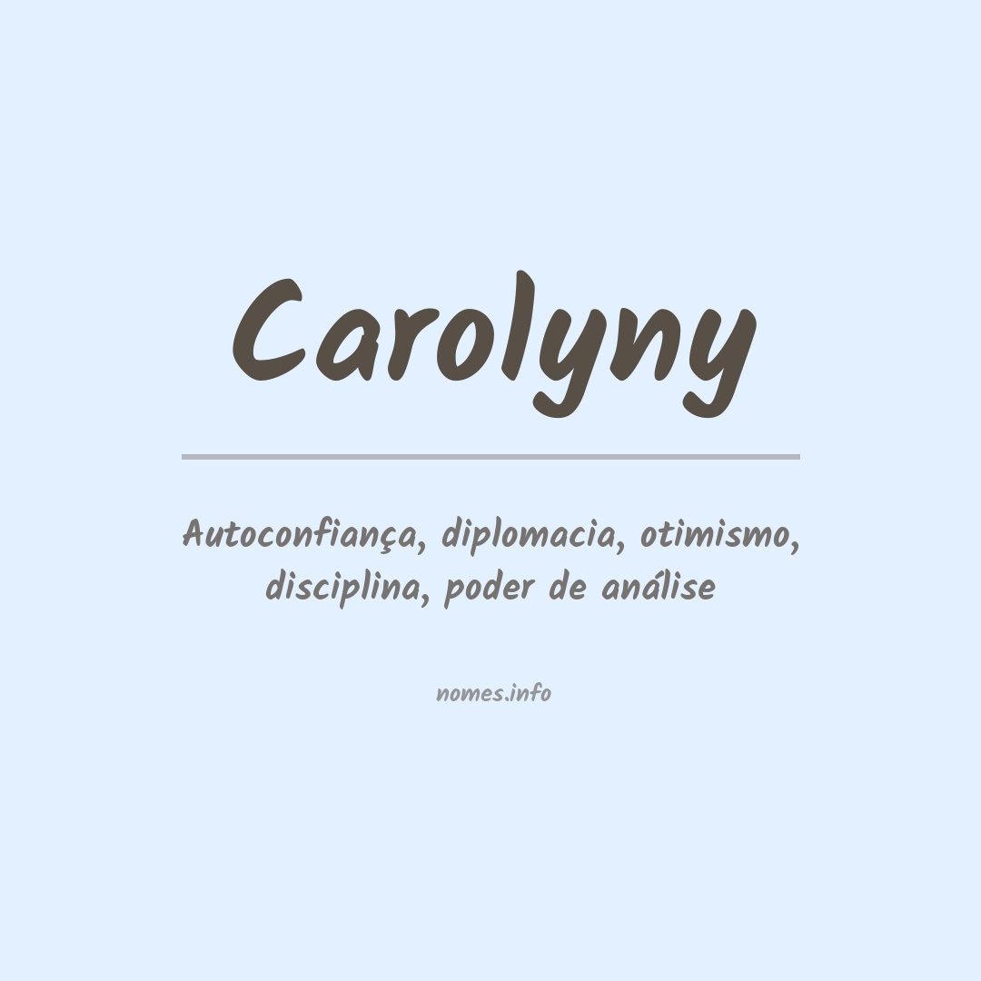 Significado do nome Carolyny