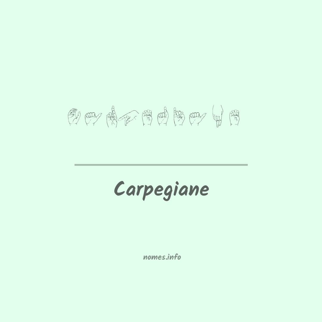 Carpegiane em Libras