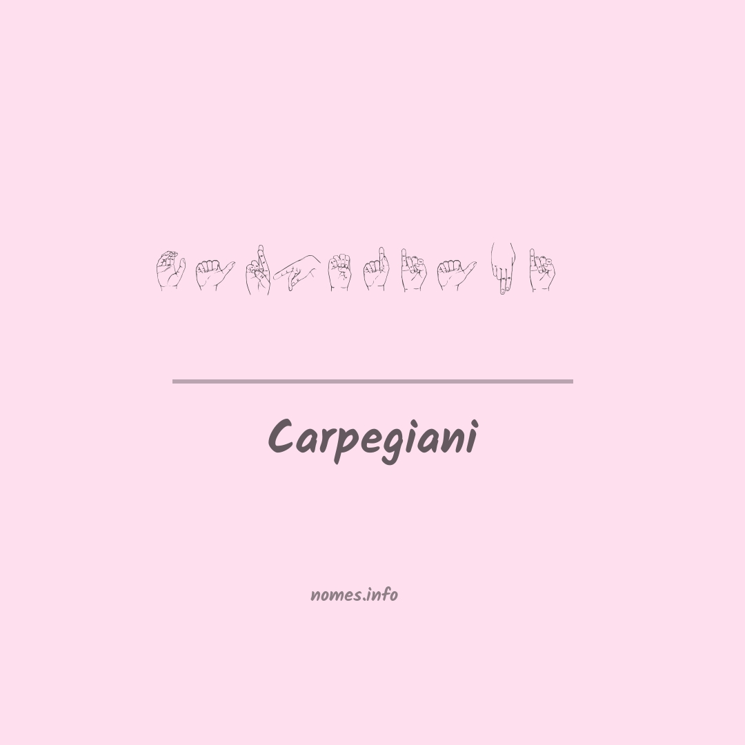Carpegiani em Libras