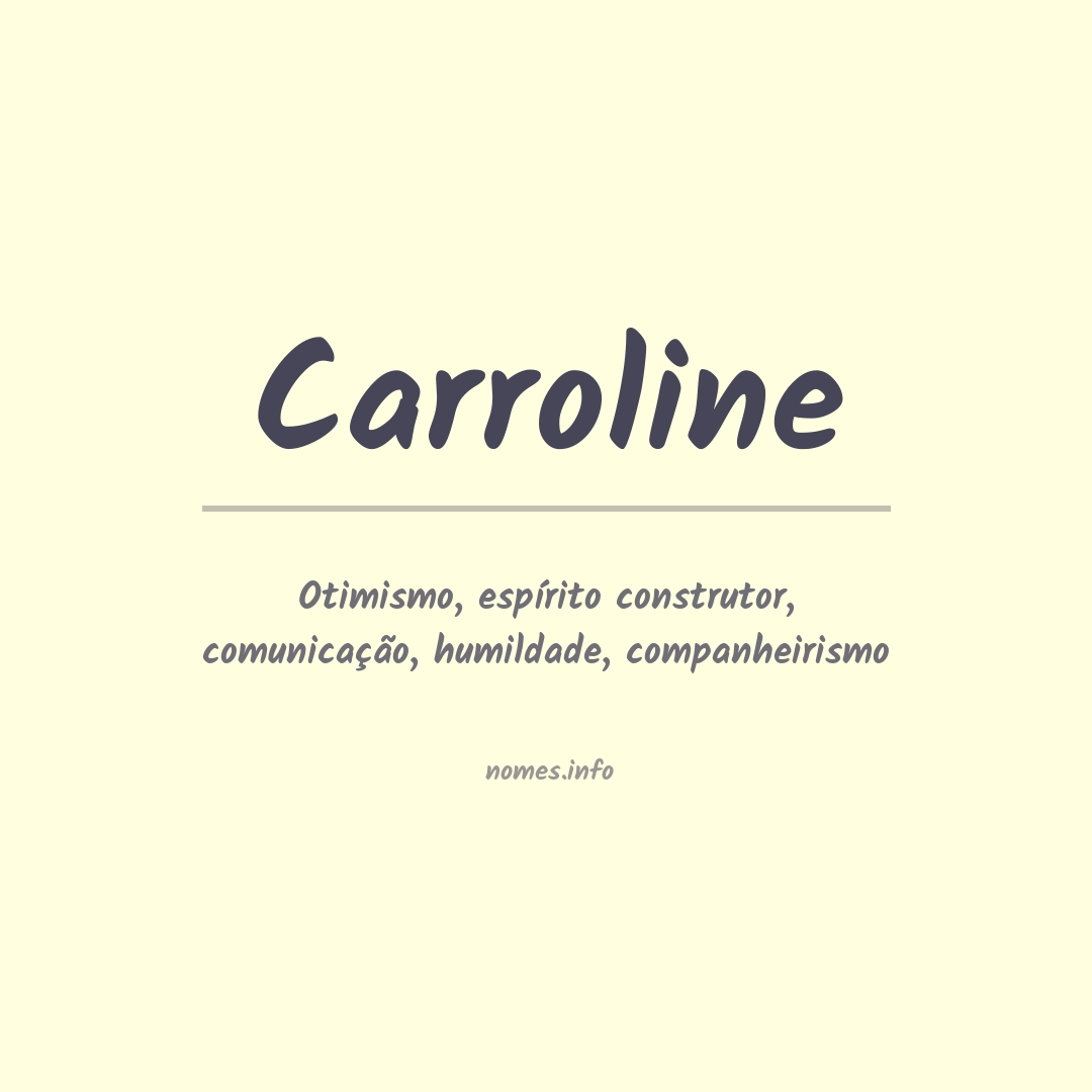 Significado do nome Carroline