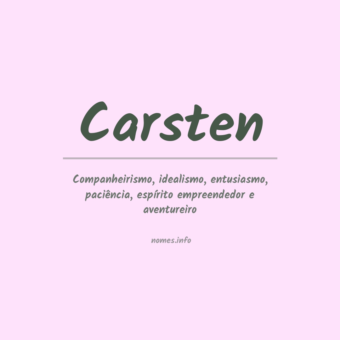 Significado do nome Carsten