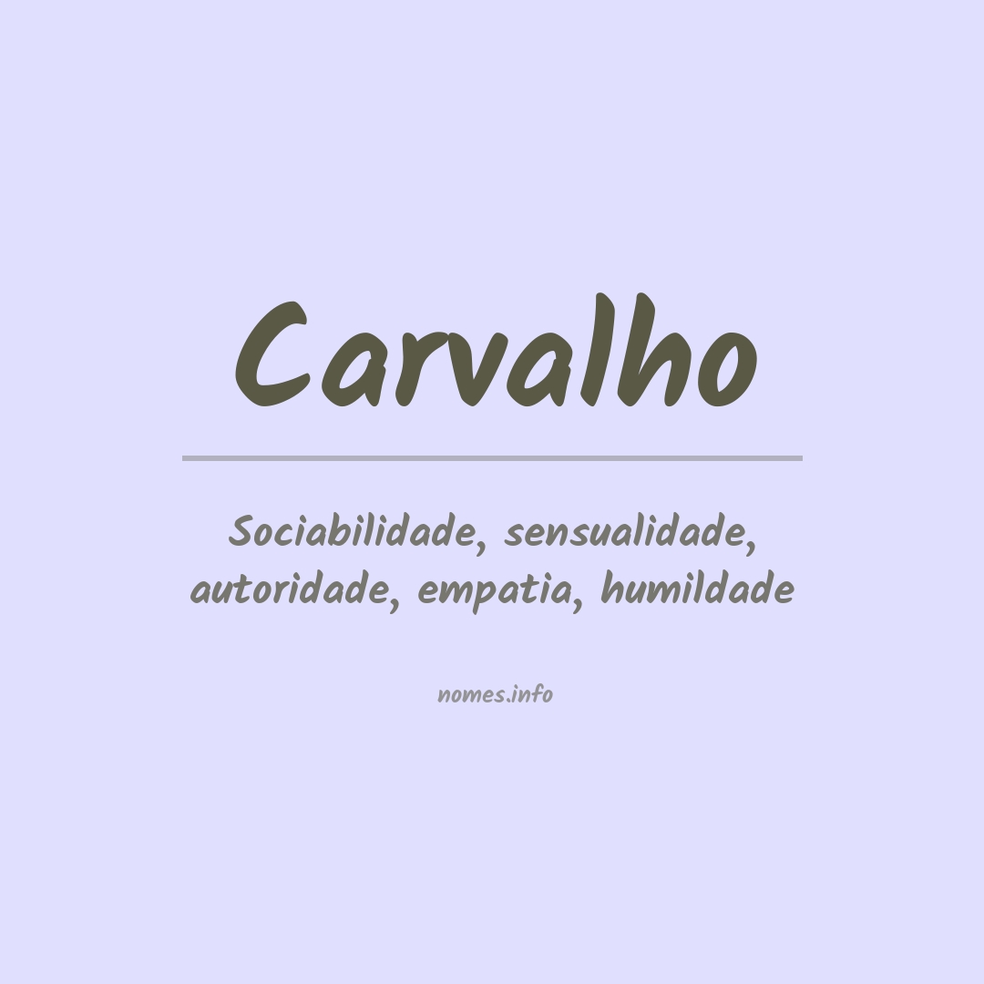 Significado do nome Carvalho