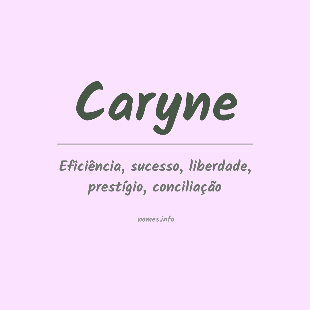 Significado do nome Caryne