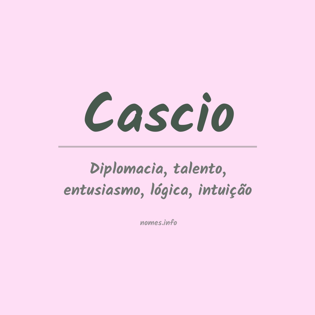 Significado do nome Cascio