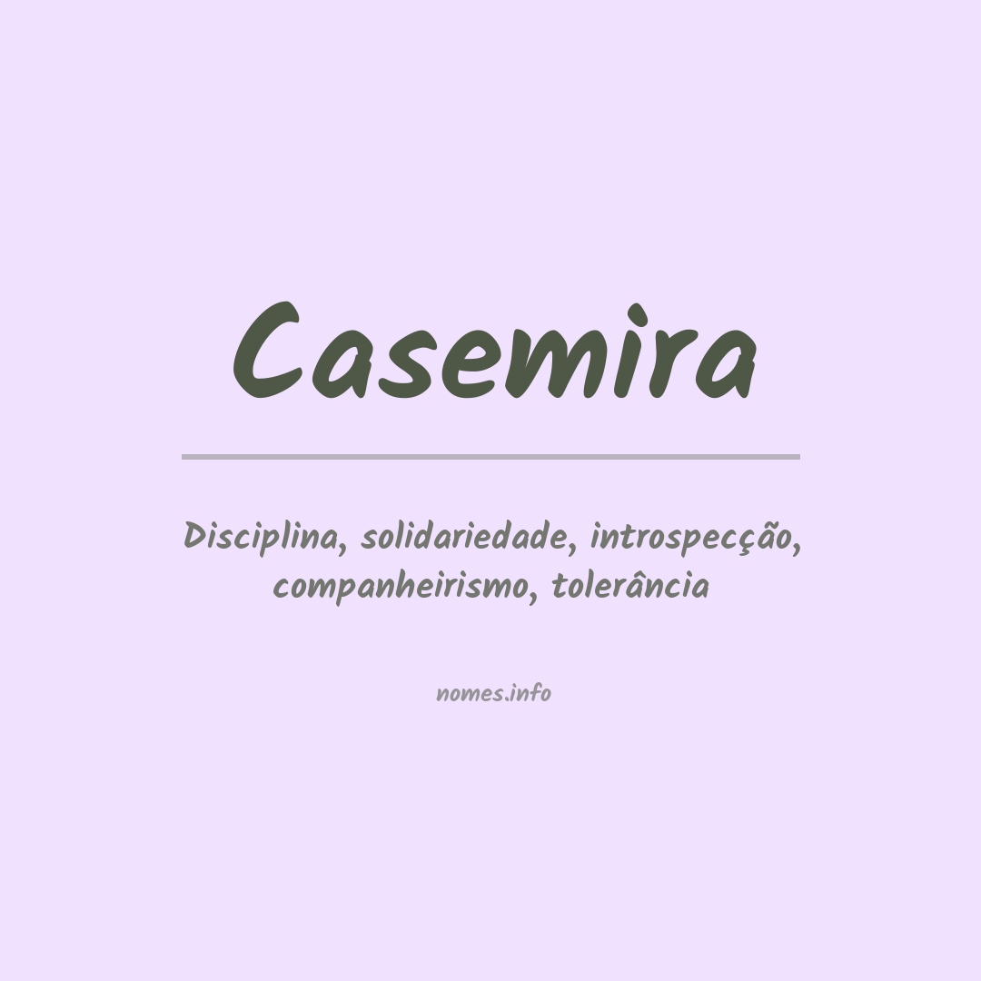 Significado do nome Casemira