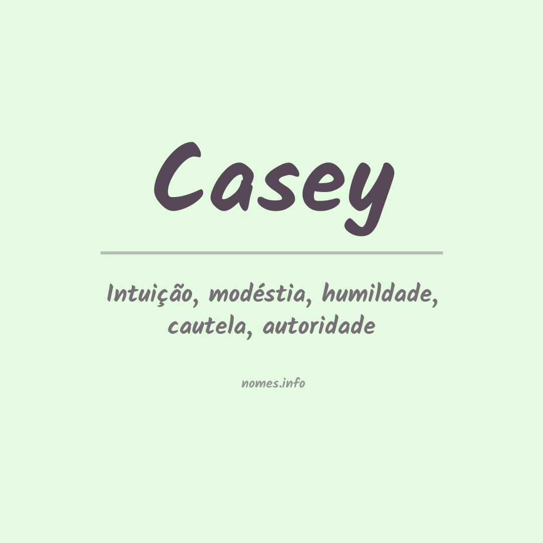 Significado do nome Casey