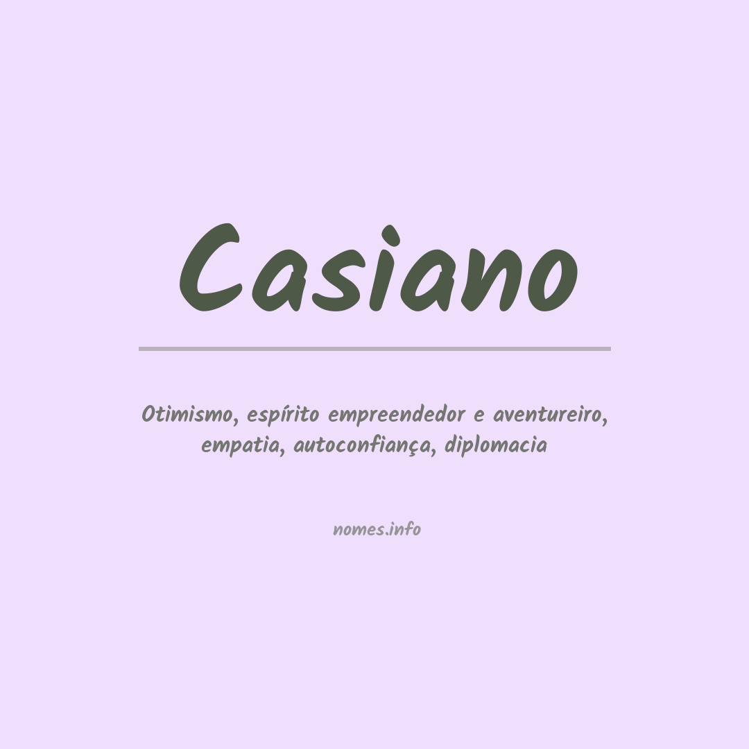 Significado do nome Casiano