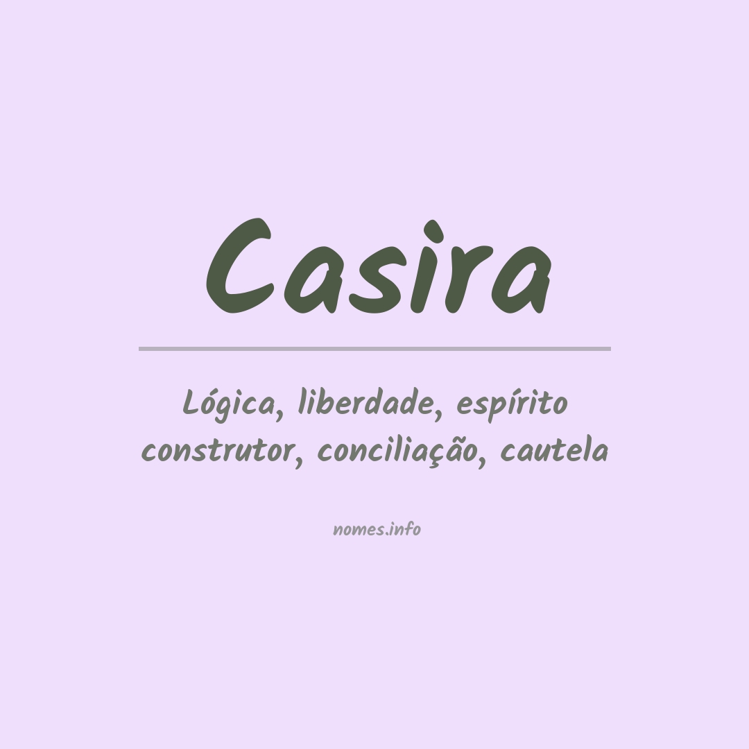 Significado do nome Casira
