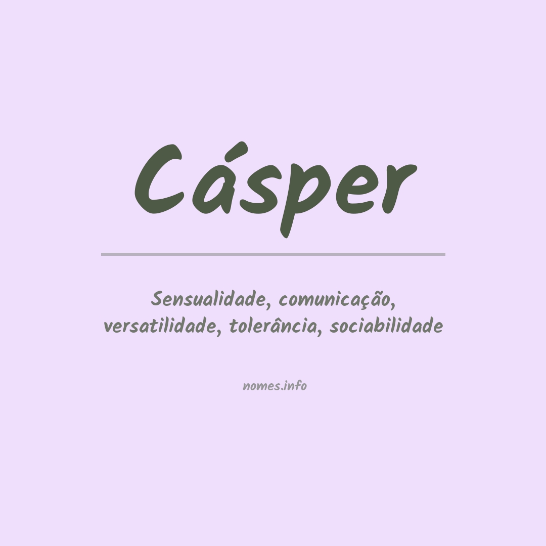 Significado do nome Cásper