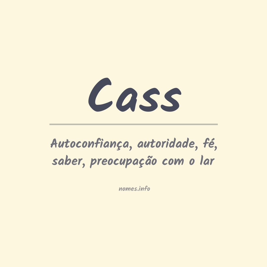 Significado do nome Cass