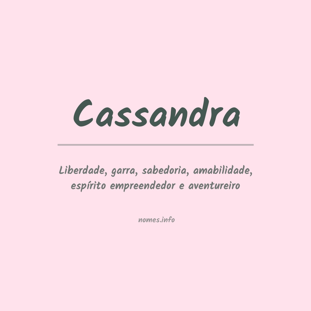Significado do nome Cassandra