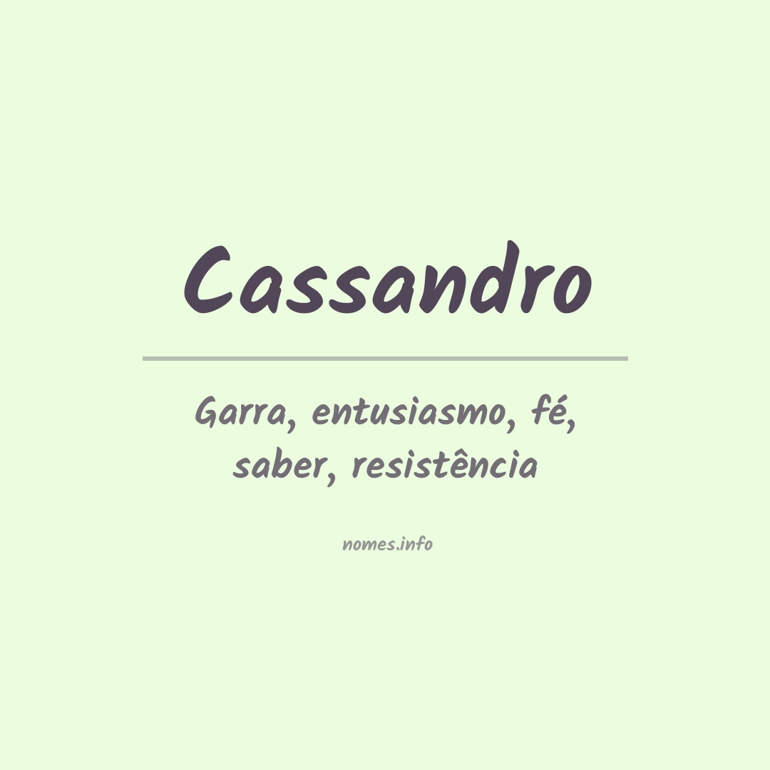 Significado do nome Cassandro