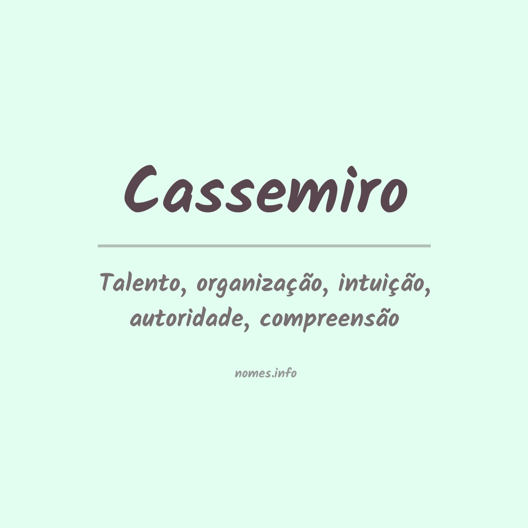 Significado do nome Cassemiro