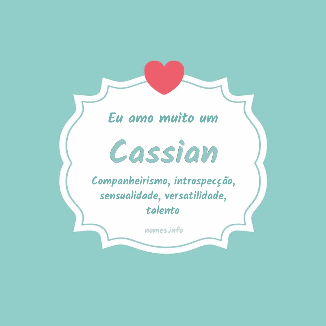 Eu amo muito Cassian Eu amo muito Cassian