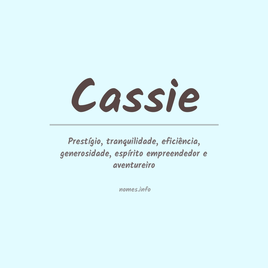 Significado do nome Cassie