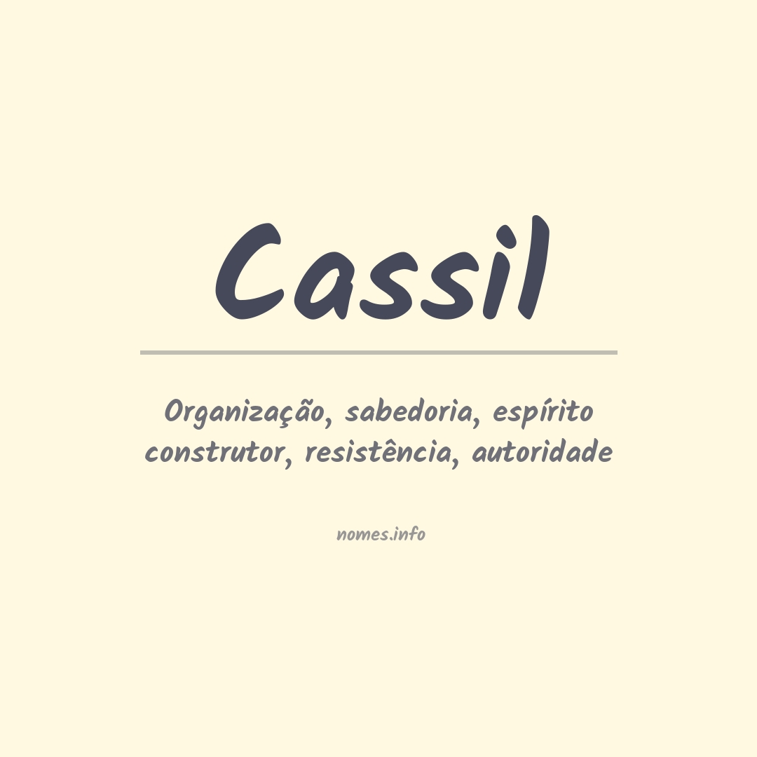 Significado do nome Cassil