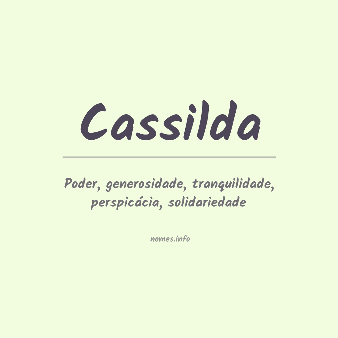 Significado do nome Cassilda