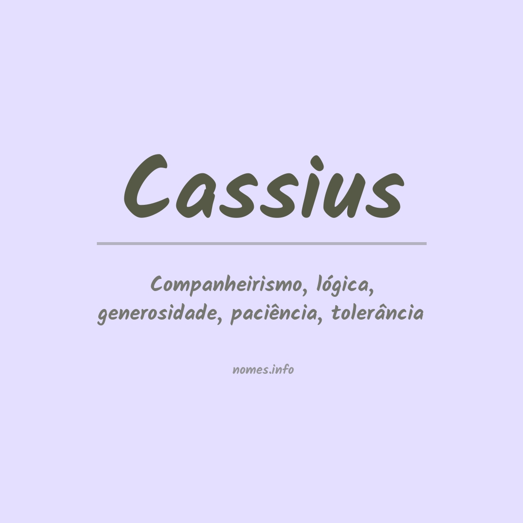 Significado do nome Cassius