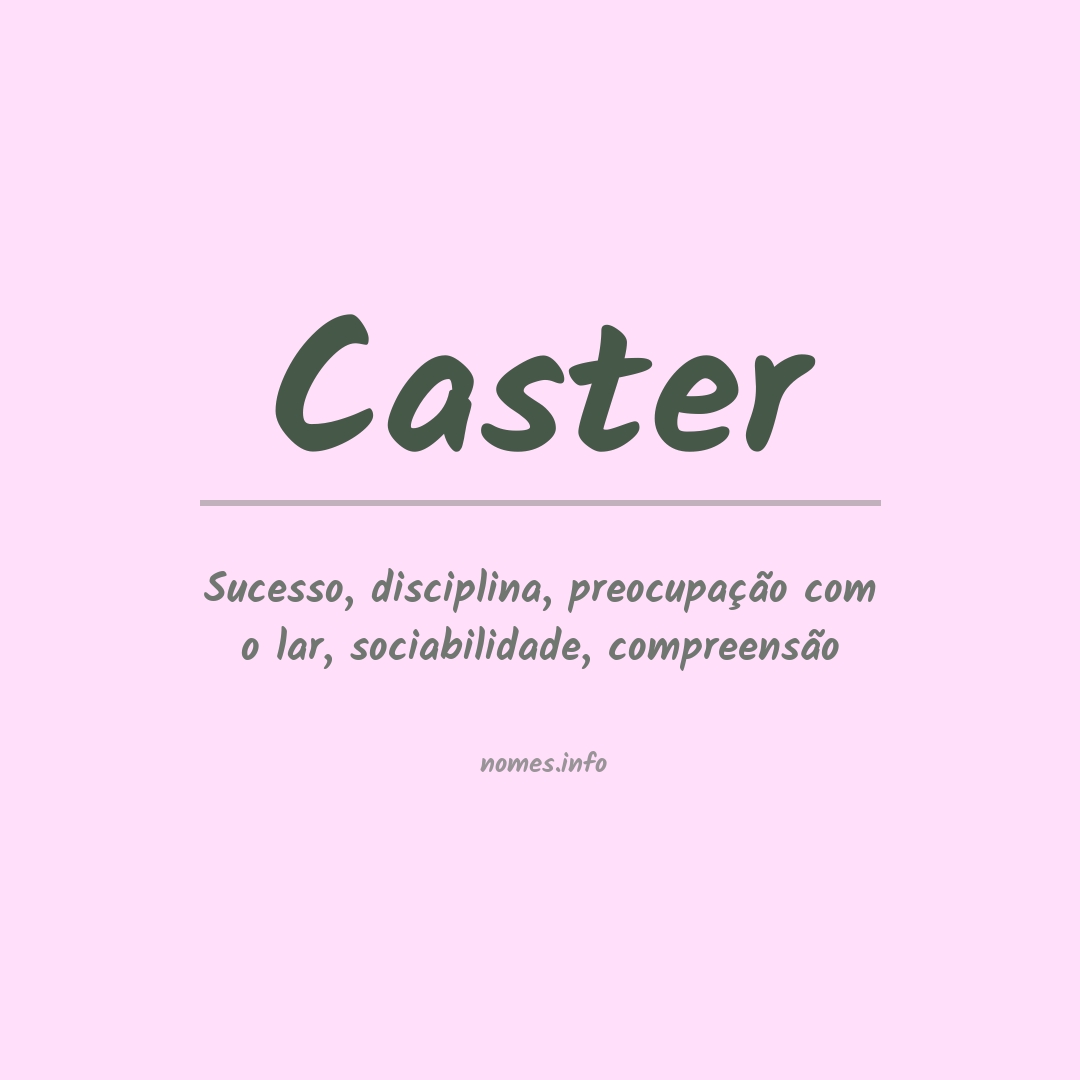 Significado do nome Caster