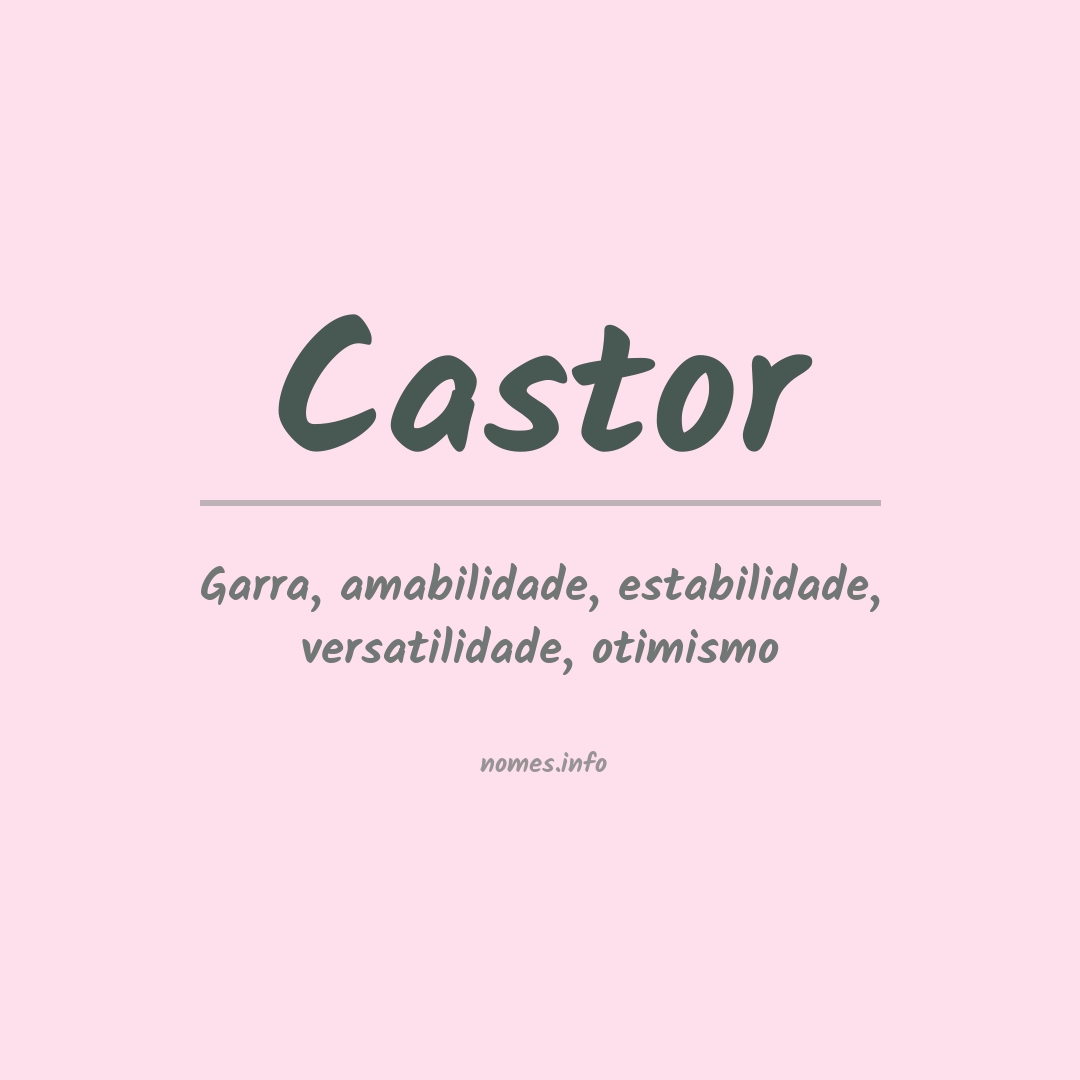 Significado do nome Castor