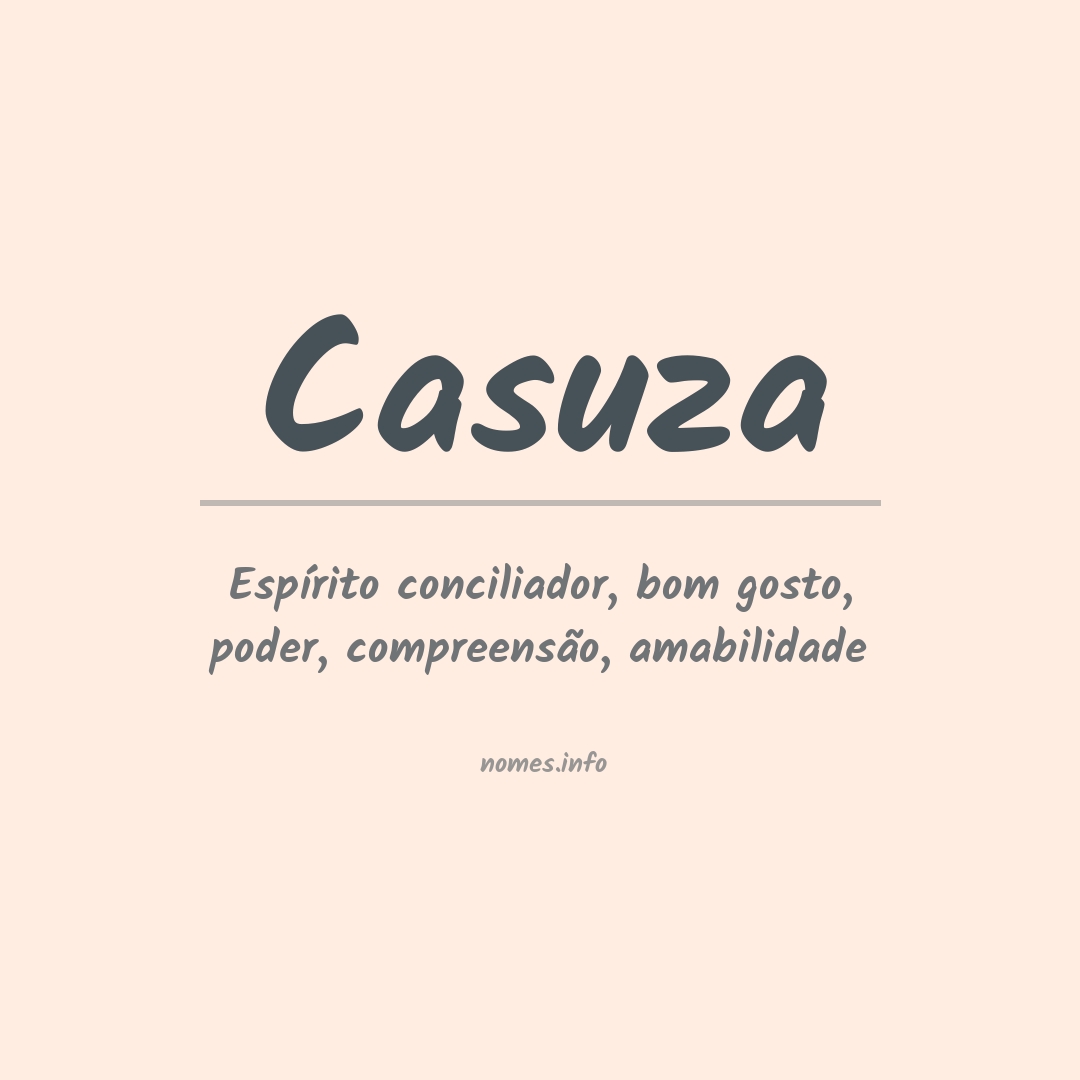 Significado do nome Casuza