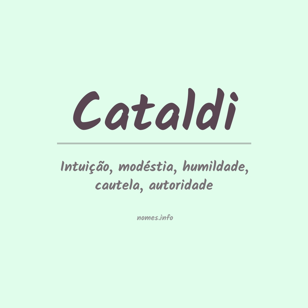 Significado do nome Cataldi