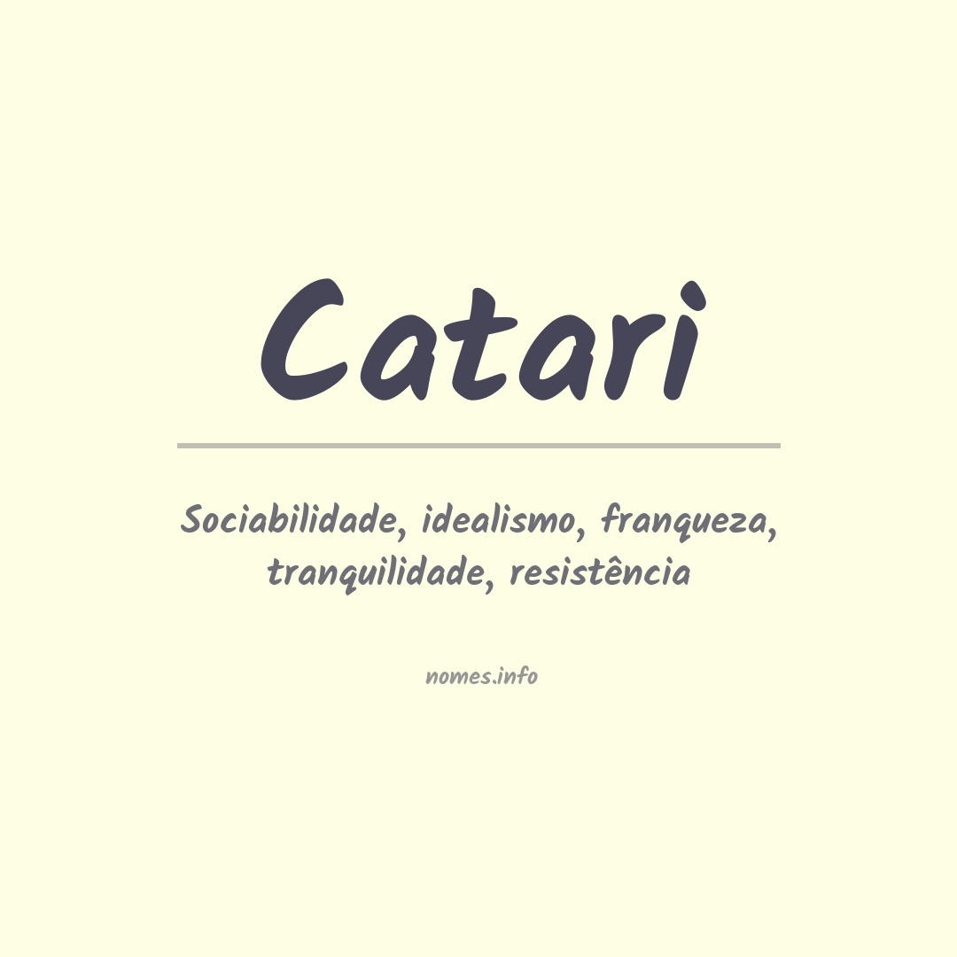 Significado do nome Catari