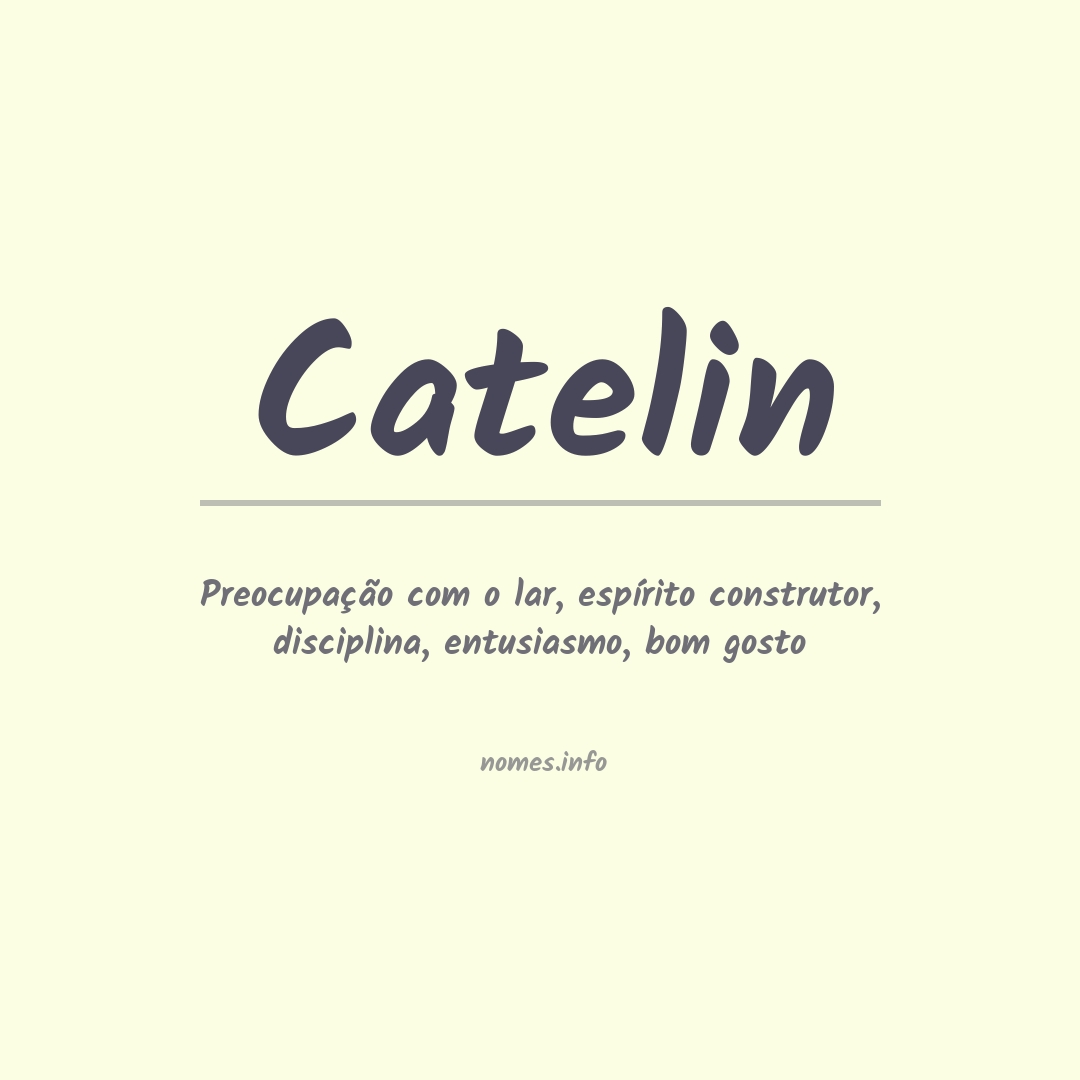 Significado do nome Catelin