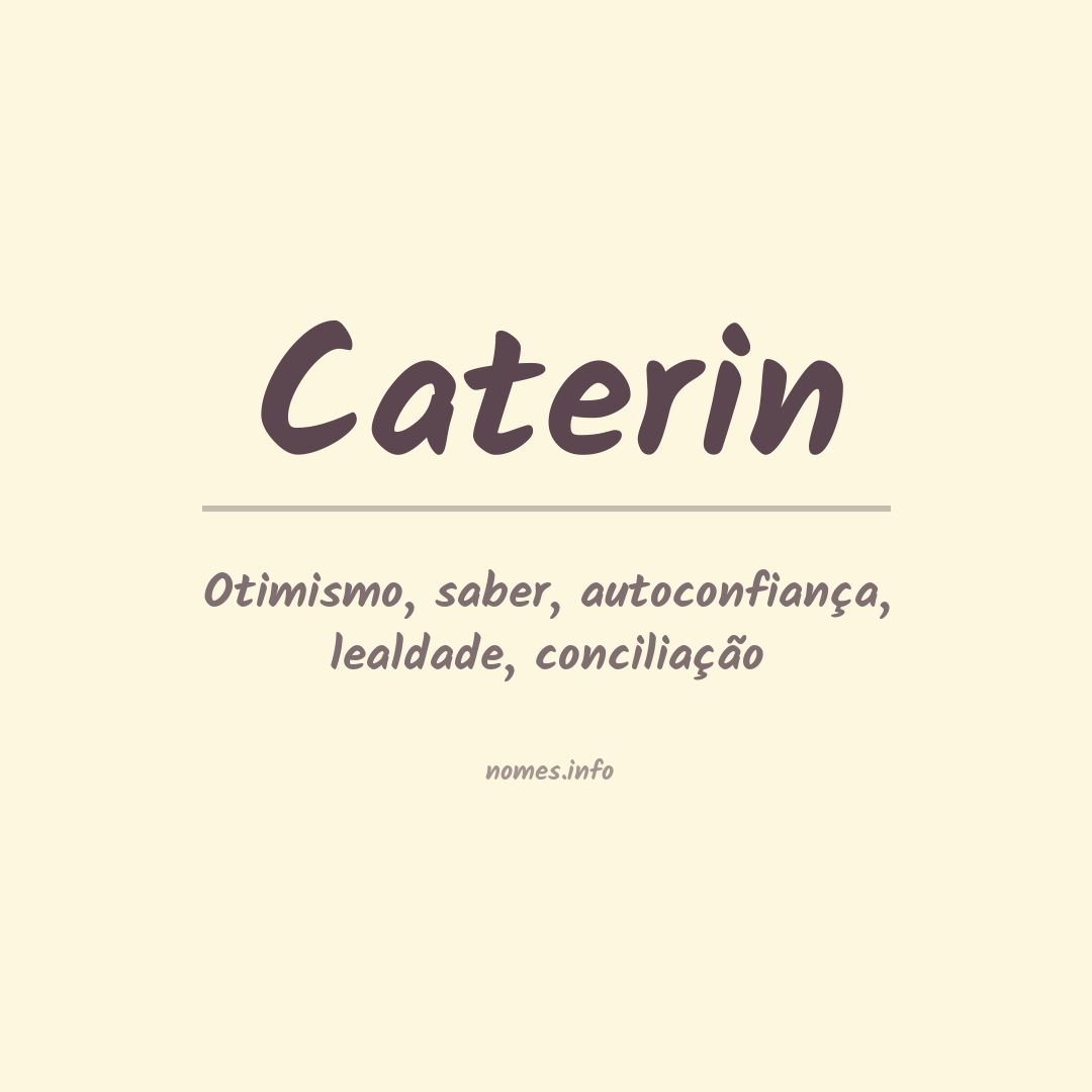 Significado do nome Caterin