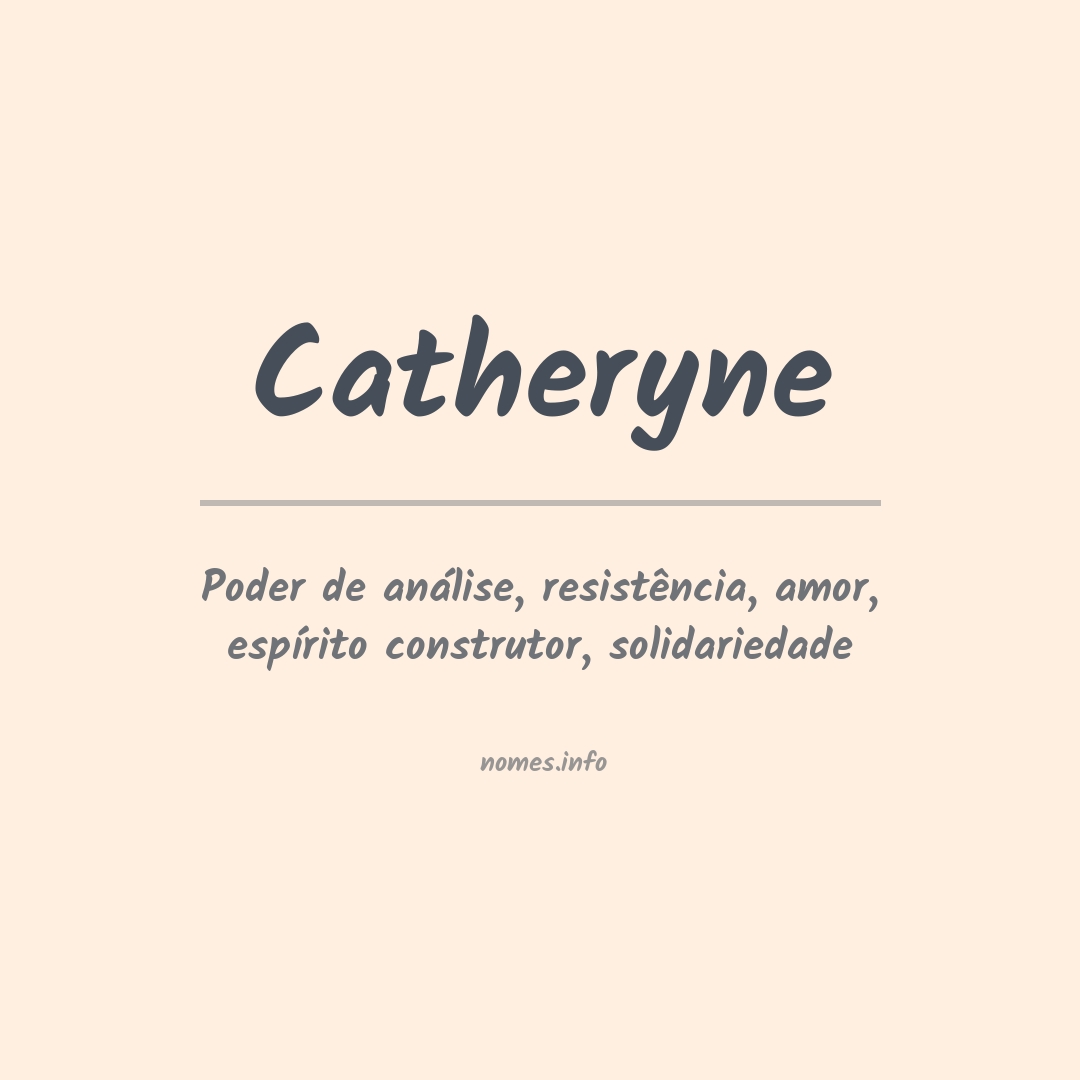 Significado do nome Catheryne