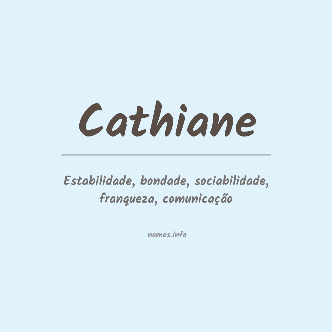 Significado do nome Cathiane