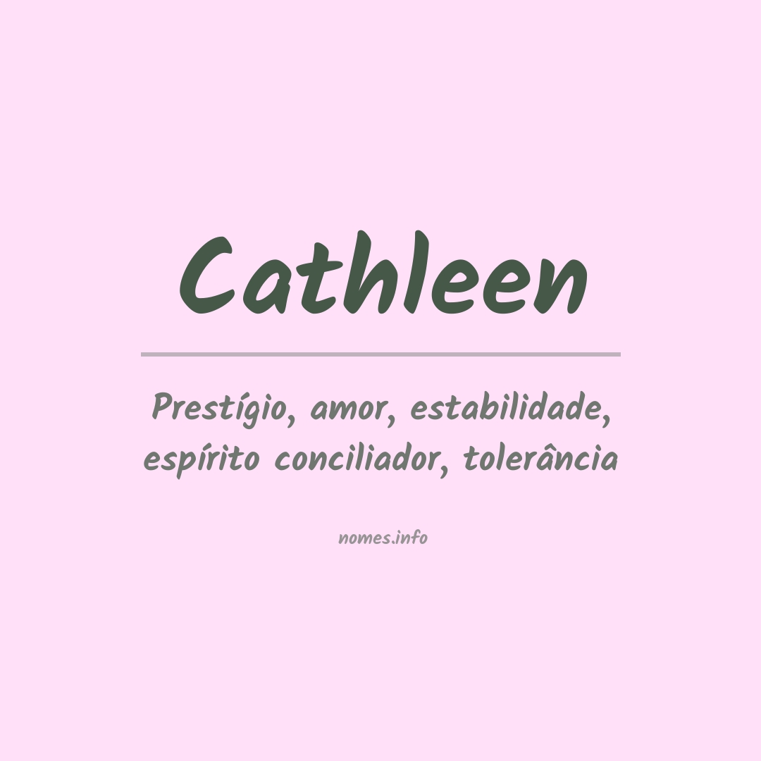 Significado do nome Cathleen