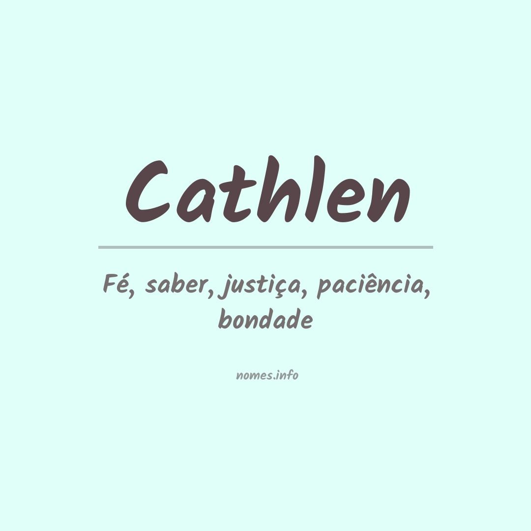 Significado do nome Cathlen