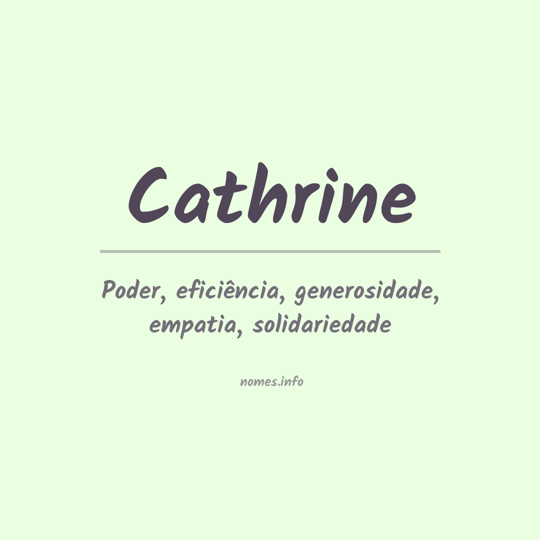 Significado do nome Cathrine