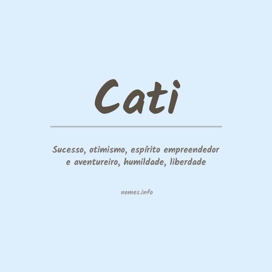 Significado do nome Cati