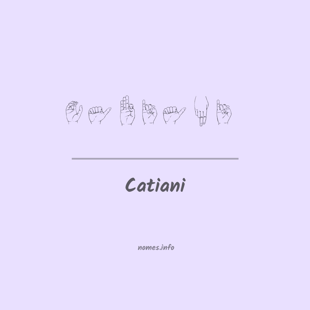 Catiani em Libras