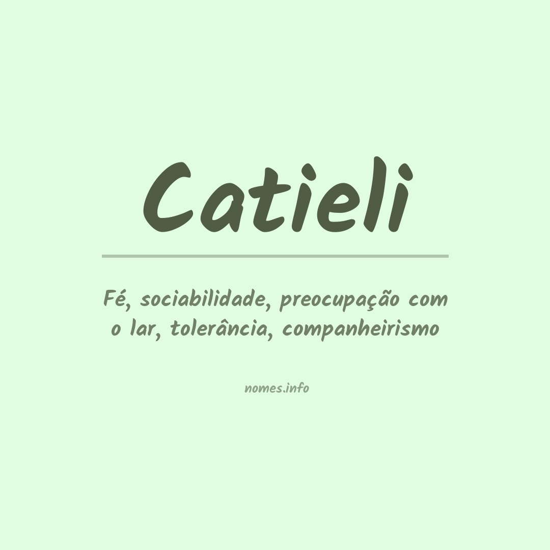 Significado do nome Catieli