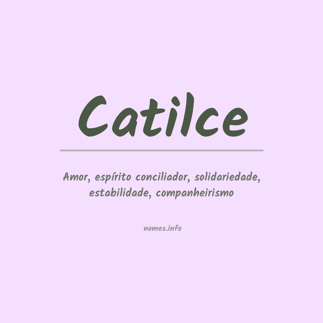 Significado do nome Catilce