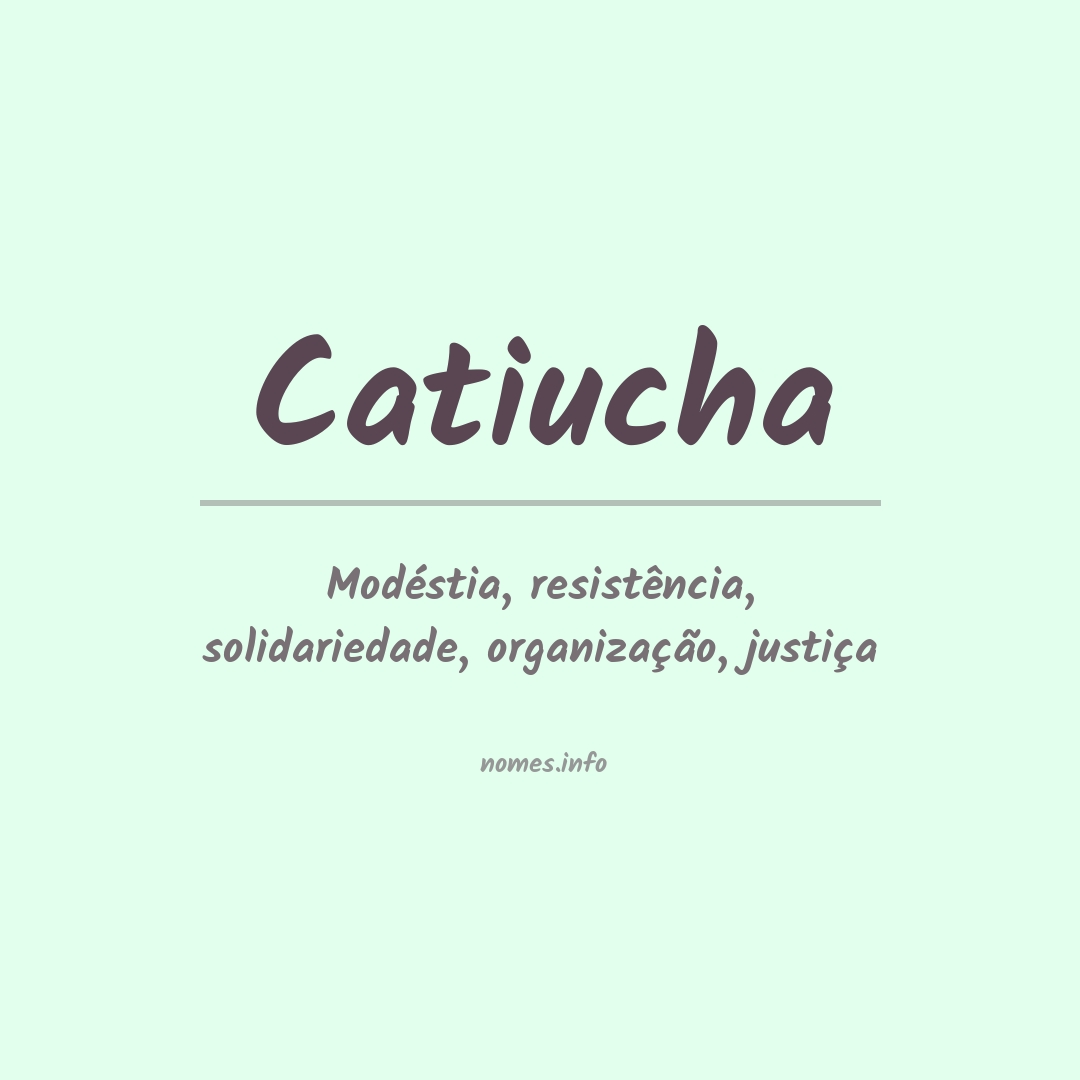 Significado do nome Catiucha
