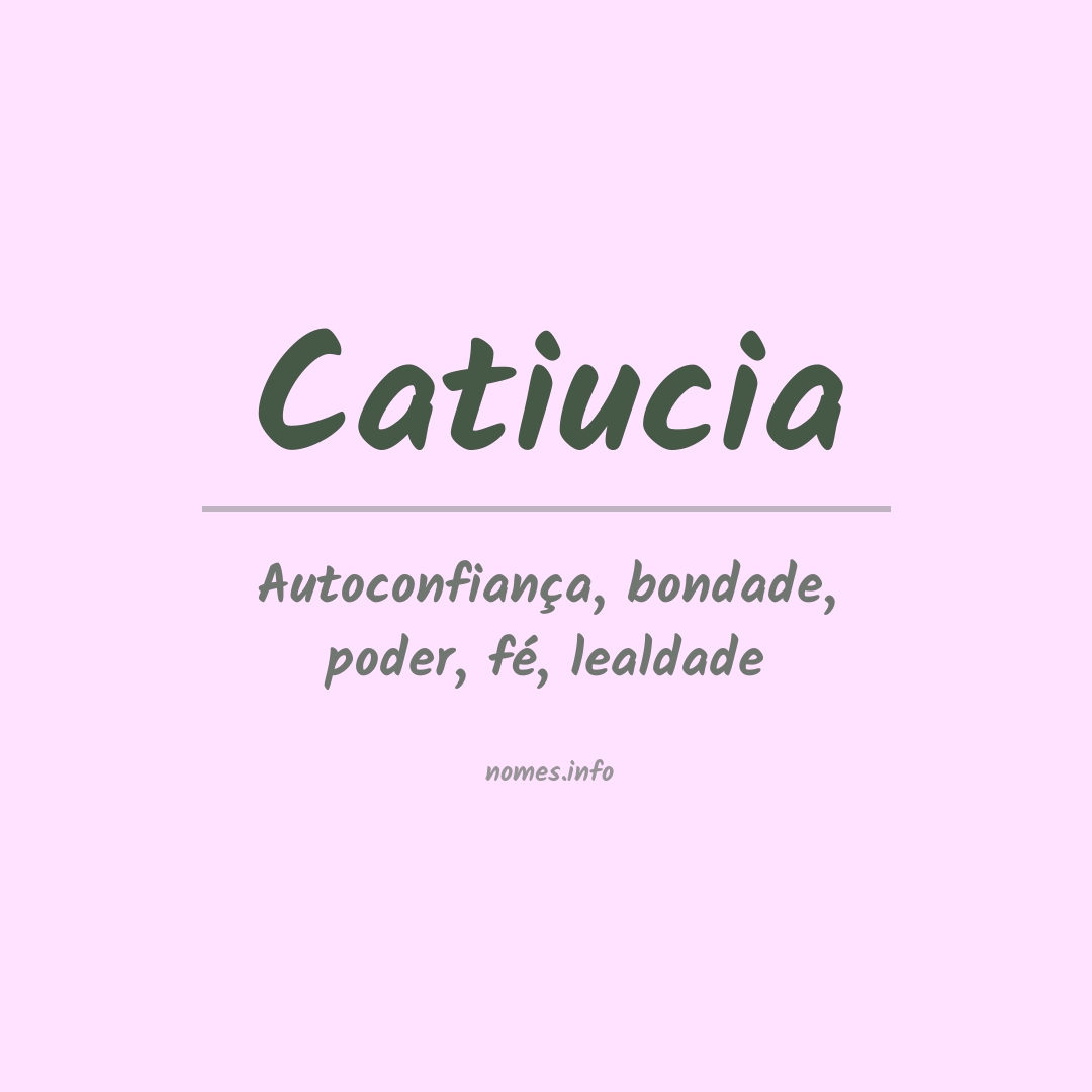 Significado do nome Catiucia