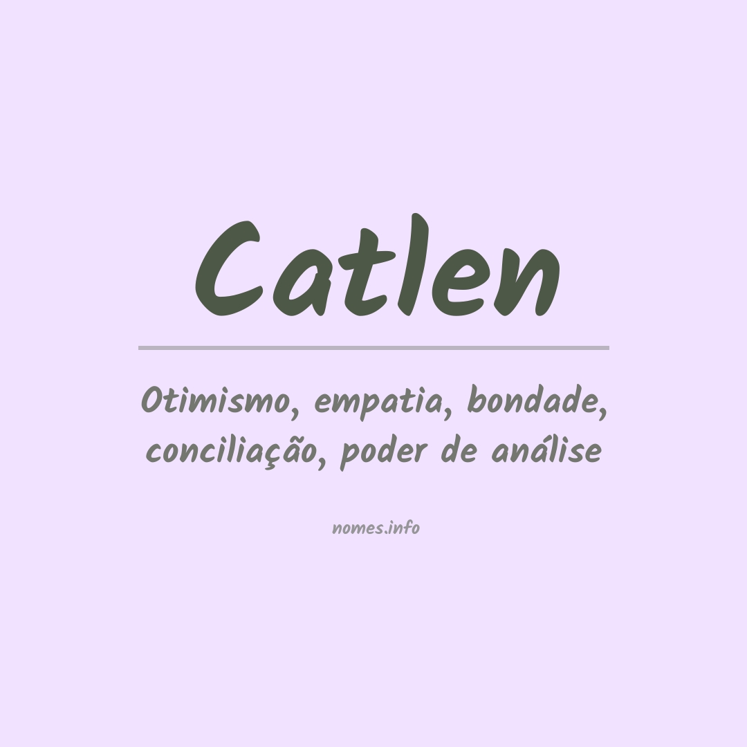 Significado do nome Catlen