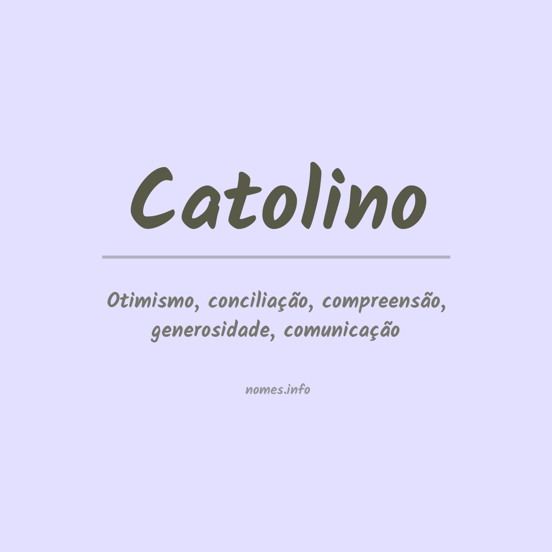 Significado do nome Catolino