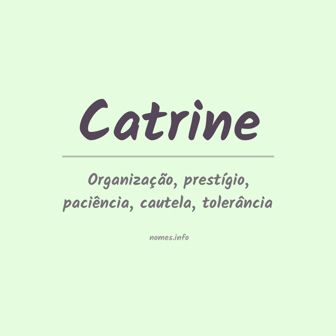 Significado do nome Catrine