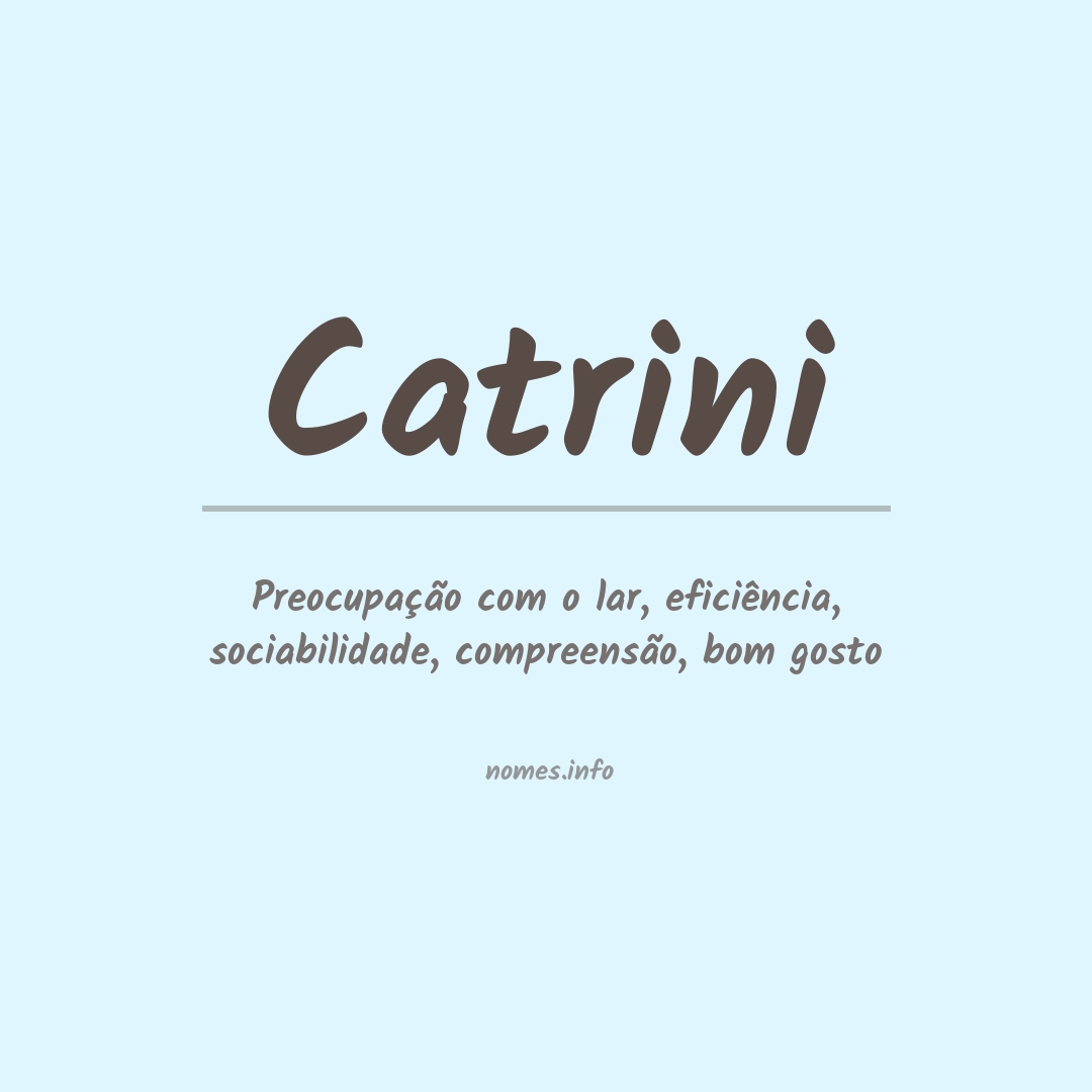 Significado do nome Catrini