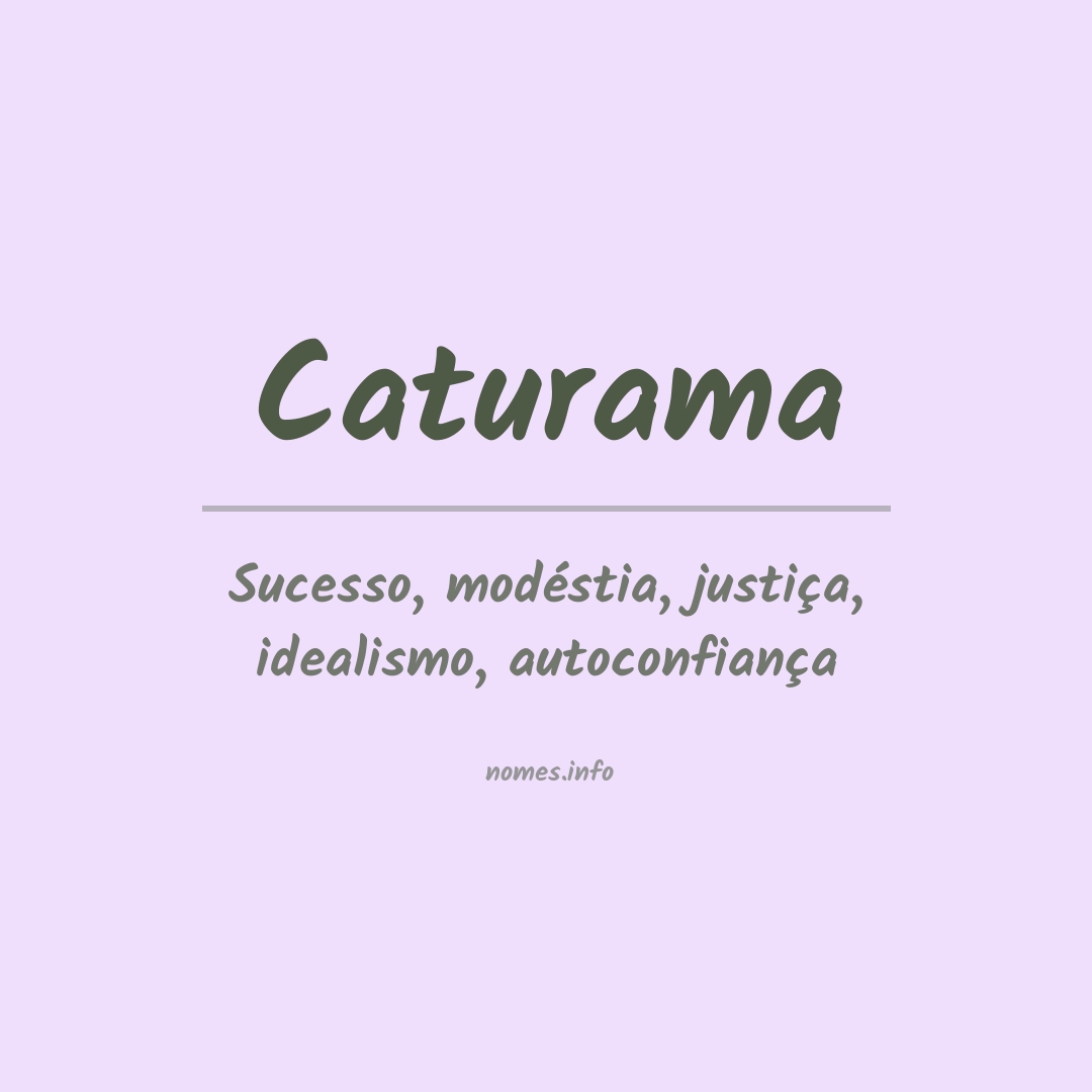 Significado do nome Caturama