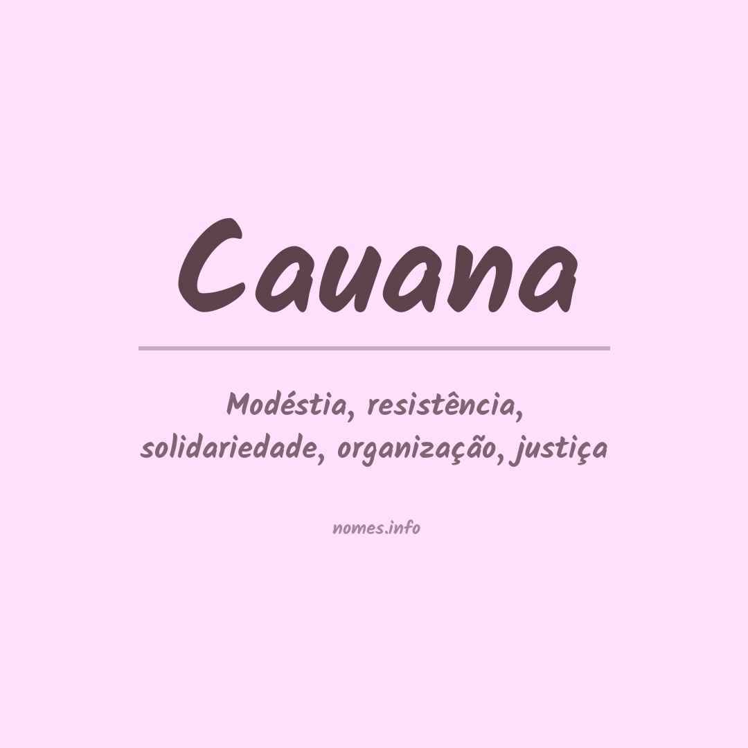 Significado do nome Cauana