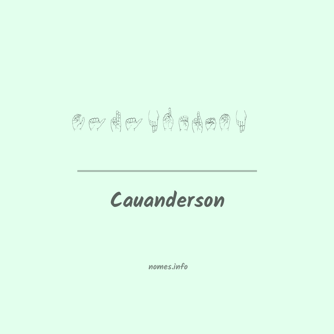Cauanderson em Libras