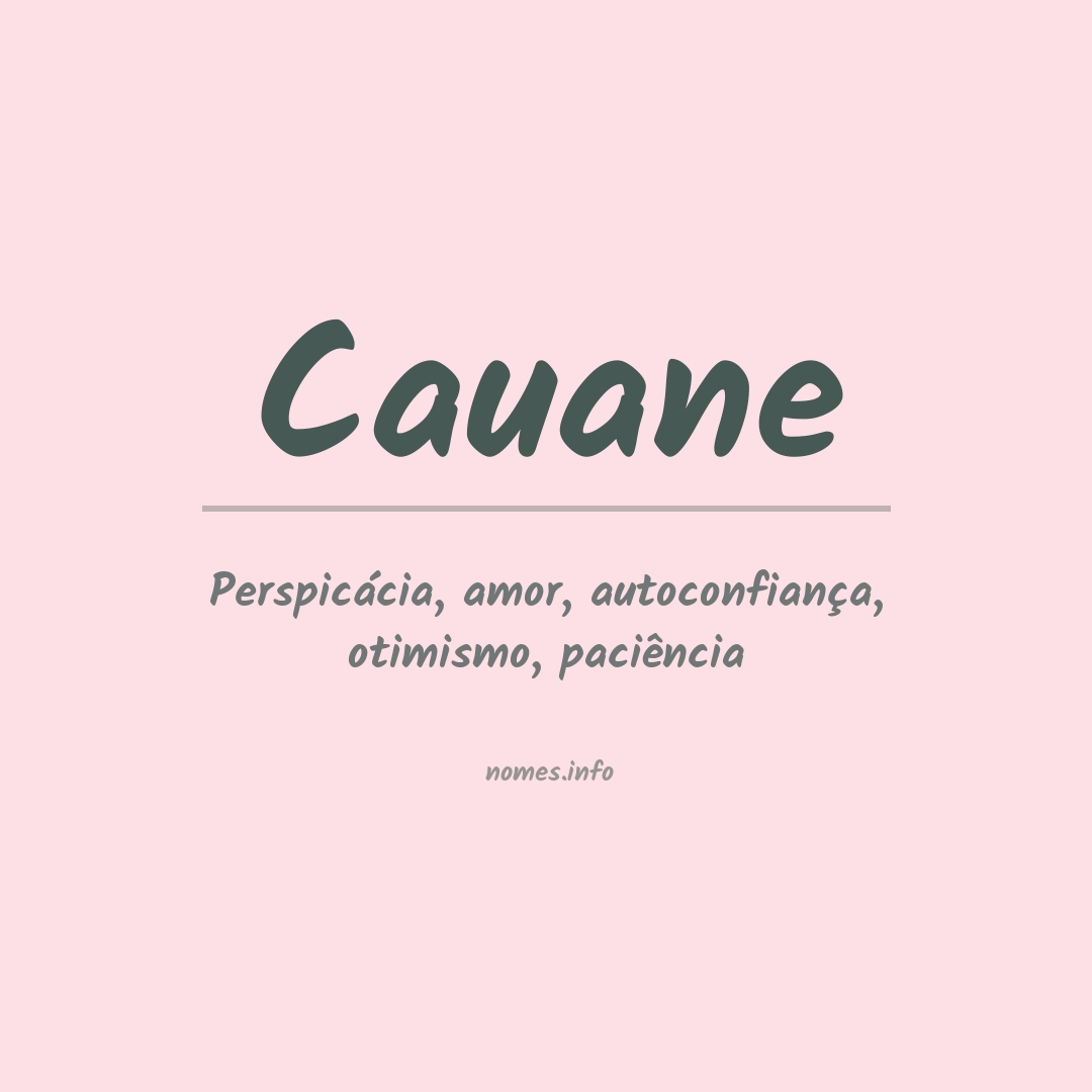 Significado do nome Cauane