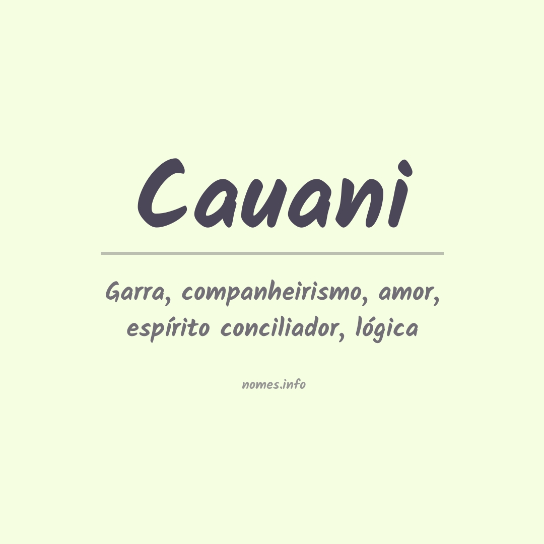 Significado do nome Cauani